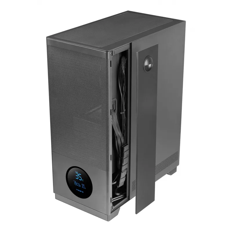 Tacens 2SAGITTA20 Midi Tower computerbehuizing, zwart, 3 x 120 mm ventilatoren
