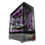PC-behuizing TACENS Mars Gaming MCLCDPRO midi tower – zwart, IPS 7,2 inch display, voeding onderaan, ATX/Micro‑ATX/Mini‑ITX ondersteuning