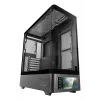PC-behuizing TACENS Mars Gaming MCLCDPRO midi tower – zwart, IPS 7,2 inch display, voeding onderaan, ATX/Micro‑ATX/Mini‑ITX ondersteuning
