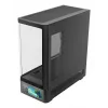 PC-behuizing TACENS Mars Gaming MCLCDPRO midi tower – zwart, IPS 7,2 inch display, voeding onderaan, ATX/Micro‑ATX/Mini‑ITX ondersteuning