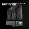 PC-behuizing TACENS Mars Gaming MCLCDPRO midi tower – zwart, IPS 7,2 inch display, voeding onderaan, ATX/Micro‑ATX/Mini‑ITX ondersteuning