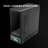 PC-behuizing TACENS Mars Gaming MCLCDPRO midi tower – zwart, IPS 7,2 inch display, voeding onderaan, ATX/Micro‑ATX/Mini‑ITX ondersteuning