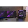 PC-behuizing TACENS Mars Gaming MCLCDPRO midi tower – zwart, IPS 7,2 inch display, voeding onderaan, ATX/Micro‑ATX/Mini‑ITX ondersteuning