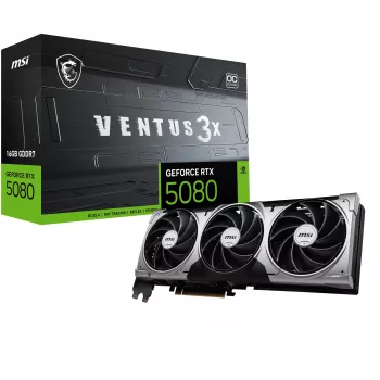 Grafische kaart MSI GeForce RTX 5080 16 GB GDDR7, PCIe 5.0, 256-bit, 303×121×49 mm, 360 W