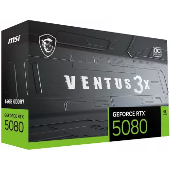 Grafische kaart MSI GeForce RTX 5080 16 GB GDDR7, PCIe 5.0, 256-bit, 303×121×49 mm, 360 W