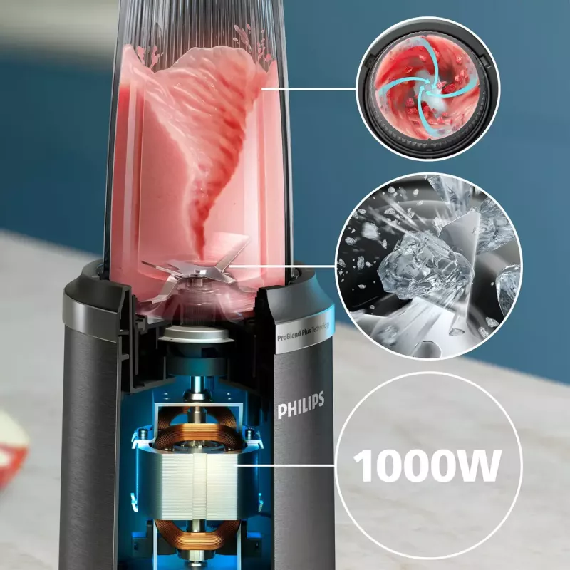 Tafelmixer Philips 5000 Serie HR2767/00 zwart RVS