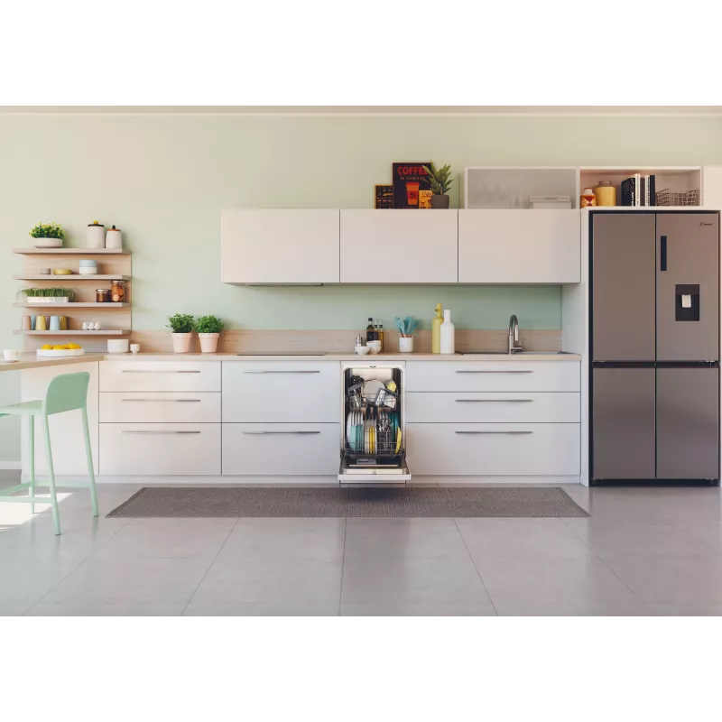 Vrijstaande smalle vaatwasser CANDY Brava CDPH 2L1049W — 10 couverts, 45 cm, 49 dB, energieklasse E