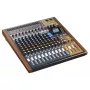 Tascam MODEL 16 audiomixer, 16 kanalen, digitale 16-sporenrecorder, 20-30000 Hz, zwart/goud/hout