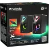 Pc-luidsprekers DEFENDER J4 2.0 6W LED USB, 3,5 mm, 90–20000 Hz, zwart
