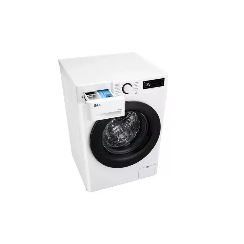 LG F4DR509SBW was-droogcombinatie vrijstaand frontlader zwart, wit