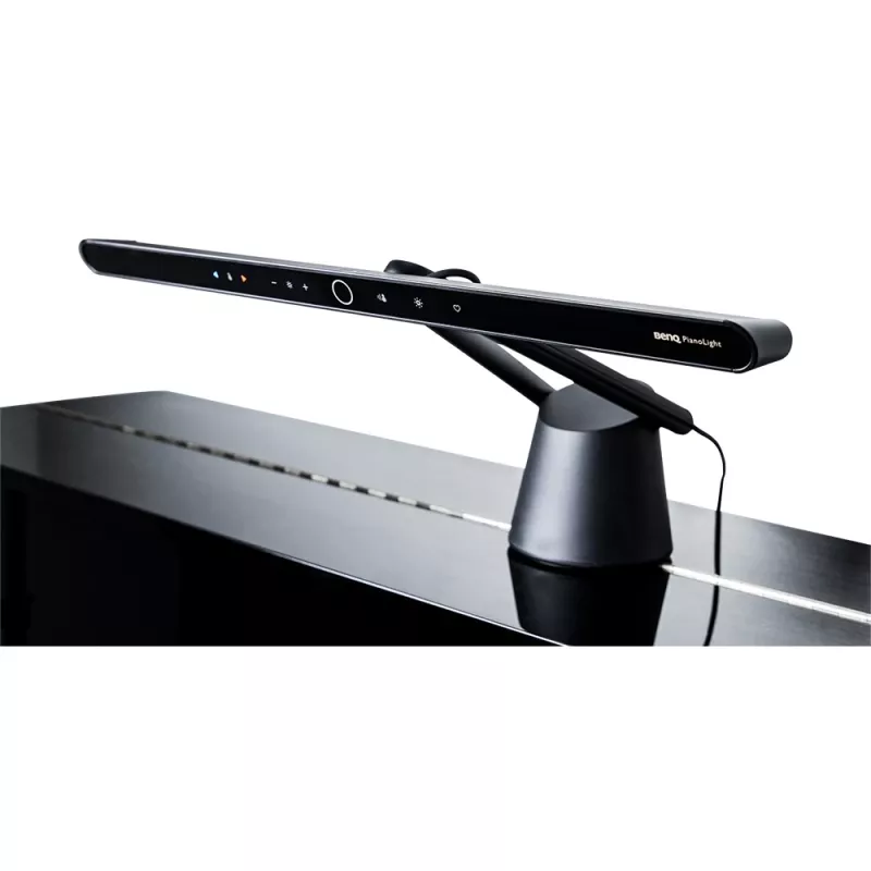 Monitorlamp BenQ PianoLight R zwart – 1070 lm, USB-gevoed, 120×367×628 mm
