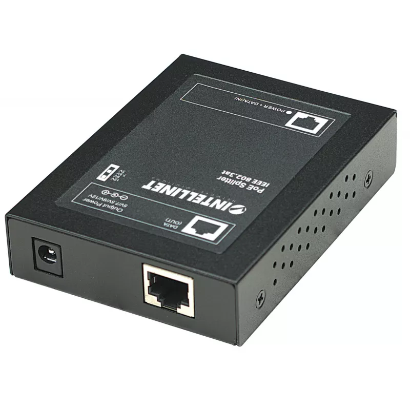 Intellinet Power over Ethernet (PoE+) splitter, IEEE802.3at, 5, 7.5, 9 of 12 V DC uitgangsspanning