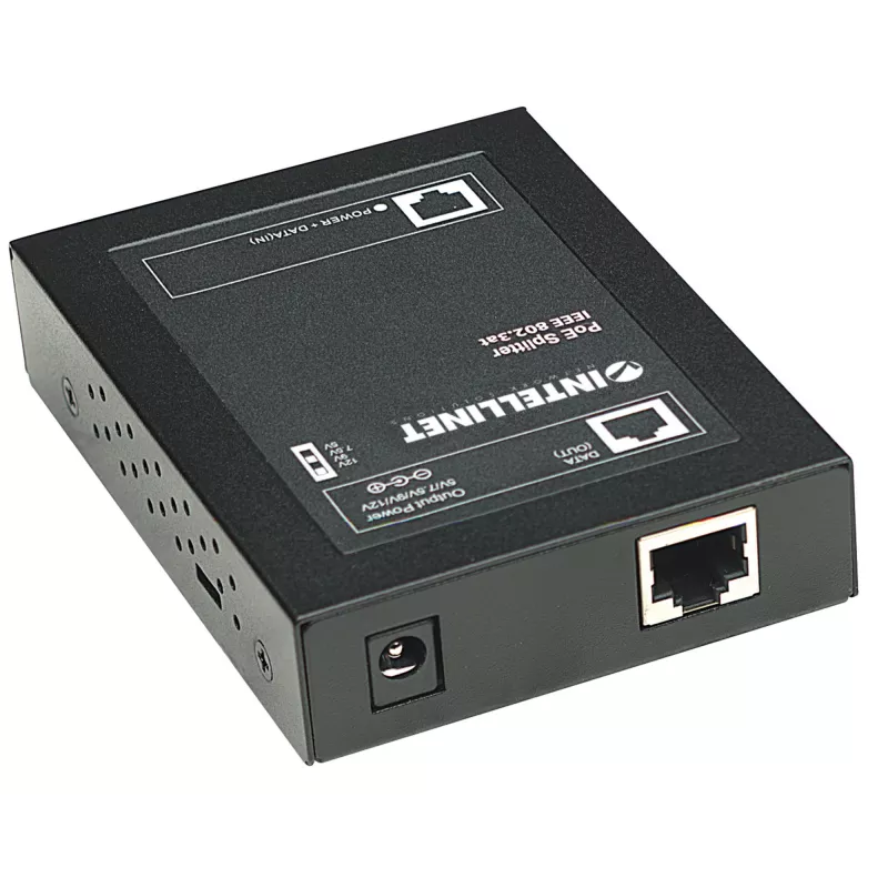 Intellinet Power over Ethernet (PoE+) splitter, IEEE802.3at, 5, 7.5, 9 of 12 V DC uitgangsspanning
