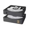 Thermaltake CT120 EX Reverse ARGB Sync CL-F192-PL12SW-A behuizingsventilatoren, 120 mm, hydraulisch lager, verpakking van 3 stuks, zwart