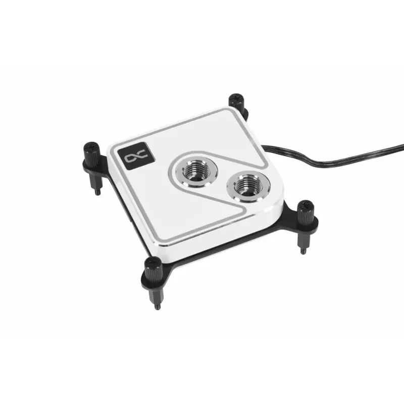 Waterblok Alphacool Core 1 Aurora messing koper nikkel transparant wit 72mm
