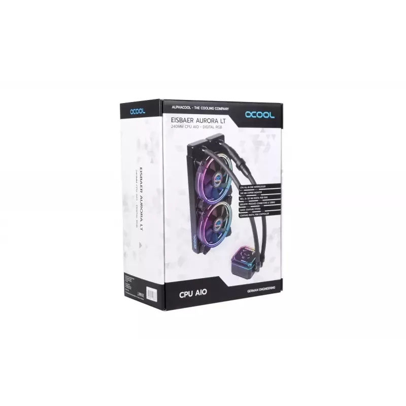 All-in-One vloeistofkoeler Alphacool Eisbaer Aurora LT240 12 cm zwart