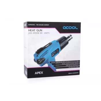 Heteluchtblazer Alphacool 10178 650 °C 2000 W zwart blauw