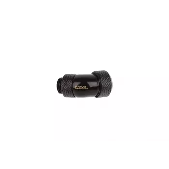 Alphacool Eiszapfen 17407 45-graden draaibare Hard Tube-fitting, G1/4 male naar 13 mm buitendiameter, dieepzwart