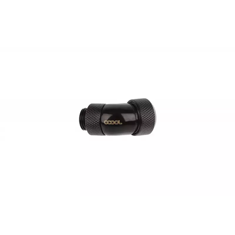 Alphacool Eiszapfen 17407 45-graden draaibare Hard Tube-fitting, G1/4 male naar 13 mm buitendiameter, dieepzwart