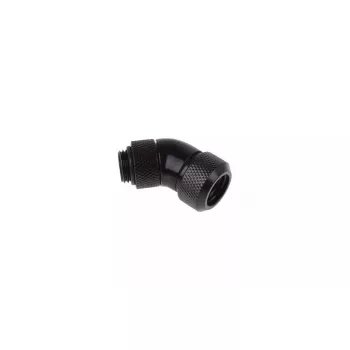 Alphacool Eiszapfen 17407 45-graden draaibare Hard Tube-fitting, G1/4 male naar 13 mm buitendiameter, dieepzwart
