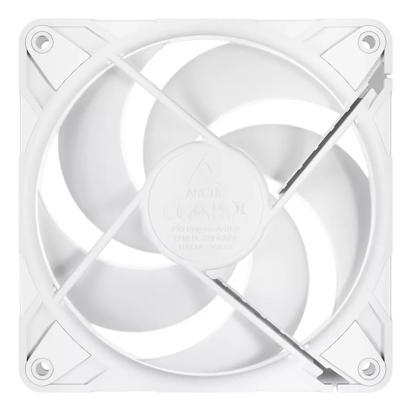 ARCTIC Freezer P12 Pro Reverse A-RGB (wit) - 3 stuks - 120 mm A-RGB PWM-ventilator met kabelverdeler