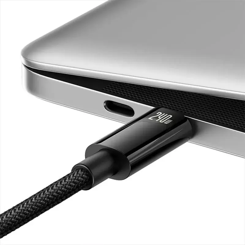USB-C naar USB-C kabel Baseus Tungsten Gold 240W 3m