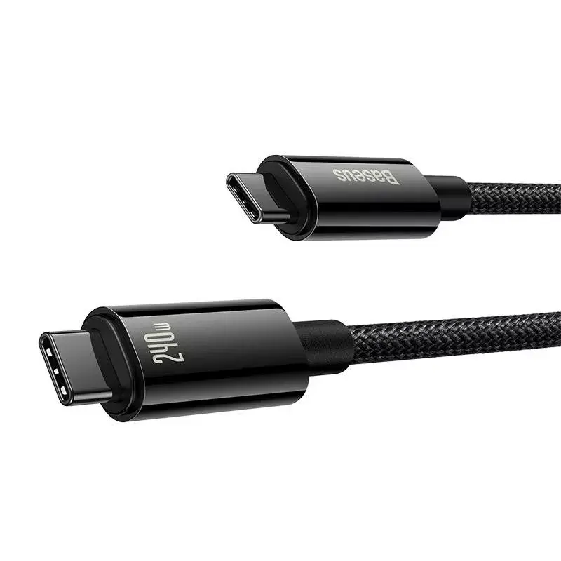 USB-C naar USB-C kabel Baseus Tungsten Gold 240W 3m