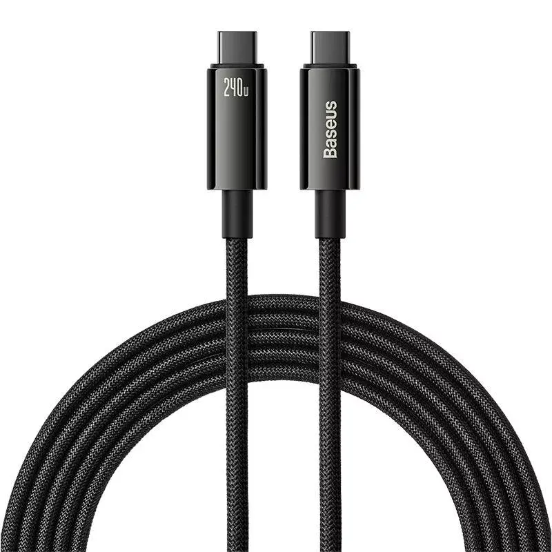 USB-C naar USB-C kabel Baseus Tungsten Gold 240W 3m