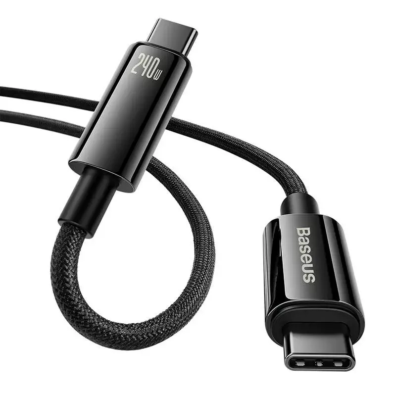 USB-C naar USB-C kabel Baseus Tungsten Gold 240W 3m