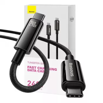 USB-C naar USB-C kabel Baseus Tungsten Gold 240W 3m