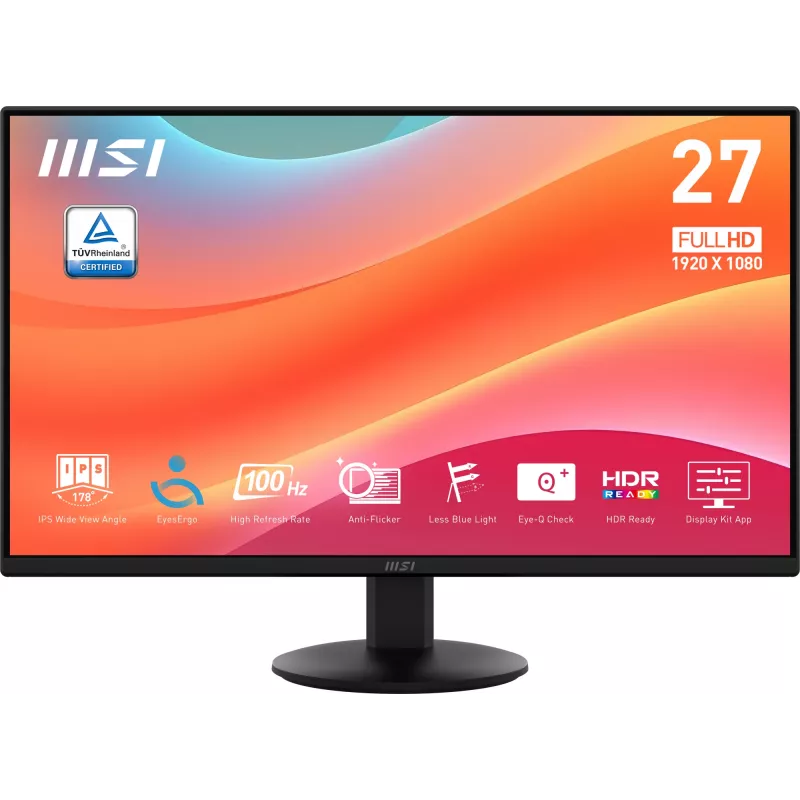 MSI Pro MP272L computermonitor 68,6 cm (27 inch) 1920 x 1080 pixel Full HD LED zwart