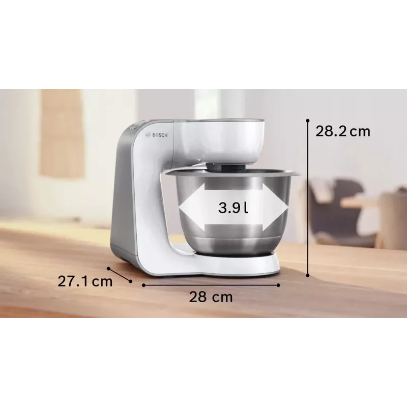 Keukenmachine Bosch Serie 4 MUM58200 — 1000 W, 3,9 L roestvrijstalen kom, wit