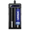 Oplader XTAR SC2 Li-Ion 18650 USB-C 2 sleuven, USB-C-voeding, LED-indicatoren, zwart