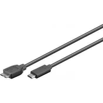 Microconnect USB3.1CAMIB3.01 USB-kabel USB 3.2 Gen 1 (3.1 Gen 1) 1 m USB-C naar Micro-USB-B zwart