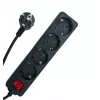 Microconnect MC-GRU0045BS verlengsnoer 5 m 4 AC-uitgangen binnen zwart