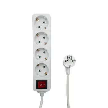 Microconnect MC-GRU0045WS verlengsnoer 5 m 4 AC-uitgangen binnen wit