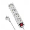 Microconnect MC-GRU0045WS verlengsnoer 5 m 4 AC-uitgangen binnen wit