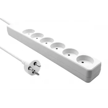 Microconnect MC-GRU0603DKW verlengsnoer 3 m 6 AC-uitgangen binnen wit