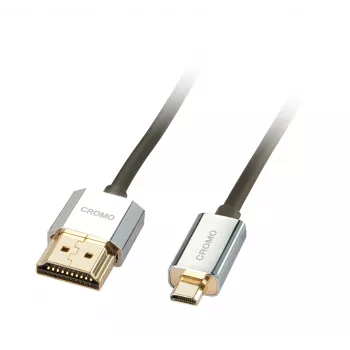 Lindy 1 m CROMO slanke High Speed HDMI naar Micro HDMI kabel met Ethernet