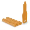 Poortblokkering Lindy RJ45 port locks oranje 10x + 1 sleutel