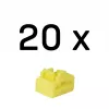 Poortblokkering Lindy RJ-45 port blocker zonder sleutel 20-pack geel