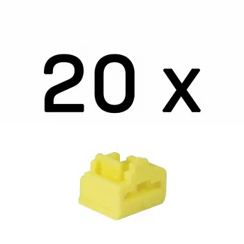 Poortblokkering Lindy RJ-45 port blocker zonder sleutel 20-pack geel
