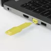 Poortblokkering Lindy RJ-45 port blocker zonder sleutel 20-pack geel