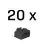 Lindy RJ45-poortblokkers, zwart, 20 stuks