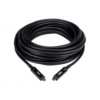 USB-C-AOC-kabel ATEN UE3410F-AT, 10 m, USB-C naar USB-C, 10 Gbit/s, zwart