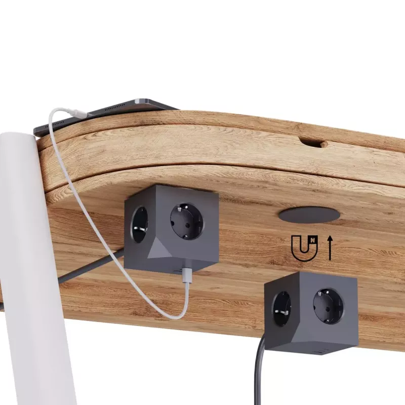MicroConnect Power Cube, 3 Schuko-stopcontacten, magnetisch