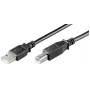 Microconnect USBAB3B-LSZH USB-kabel USB 2.0 3 m USB A USB B zwart