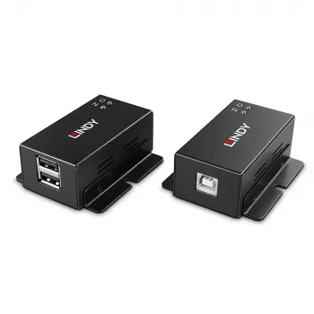 Netwerkzender & -ontvanger Lindy 50m 2 poorts USB 2.0 Cat. 6 extender