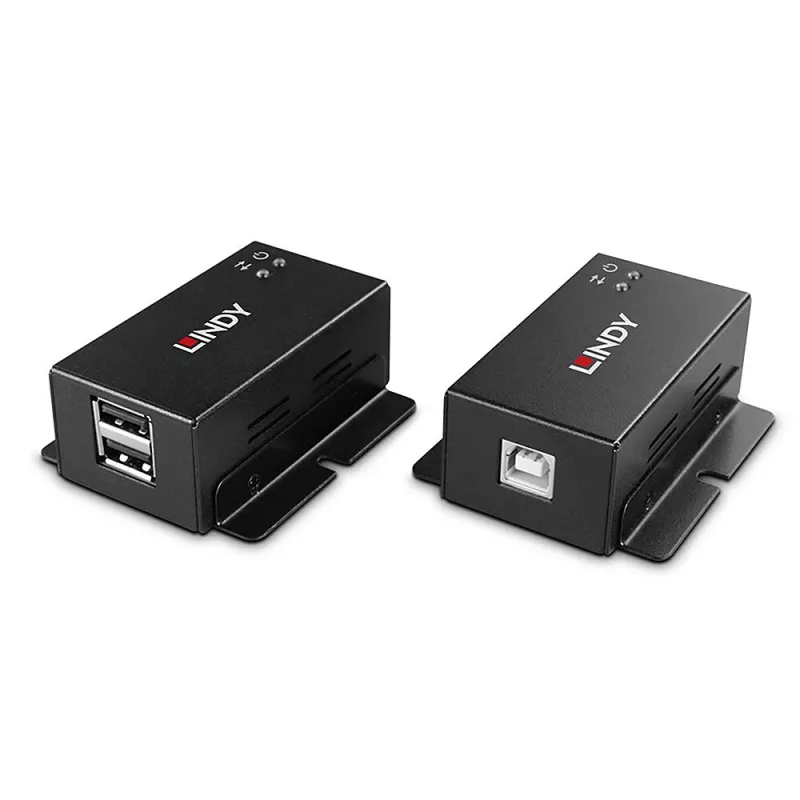Netwerkzender & -ontvanger Lindy 50m 2 poorts USB 2.0 Cat. 6 extender