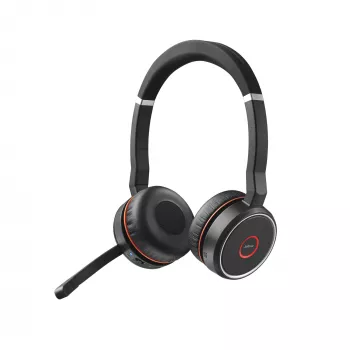 Headset Jabra Evolve 75 SE MS stereo bedraad draadloos Bluetooth 30m bereik